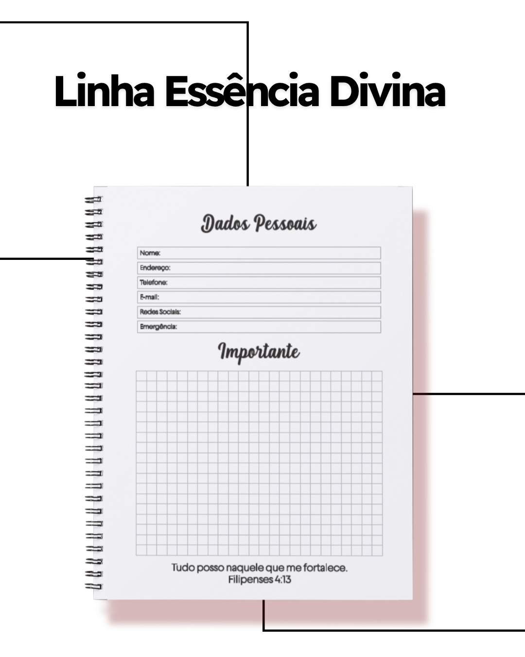 Miolo de Caderno A5 com Versículos Bíblicos | Interior
