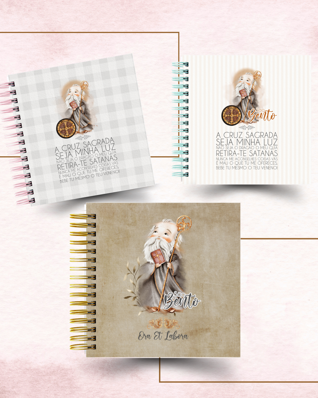 Coleção Traços de Fé – Pack de Capas de São Bento | Design Minimalista